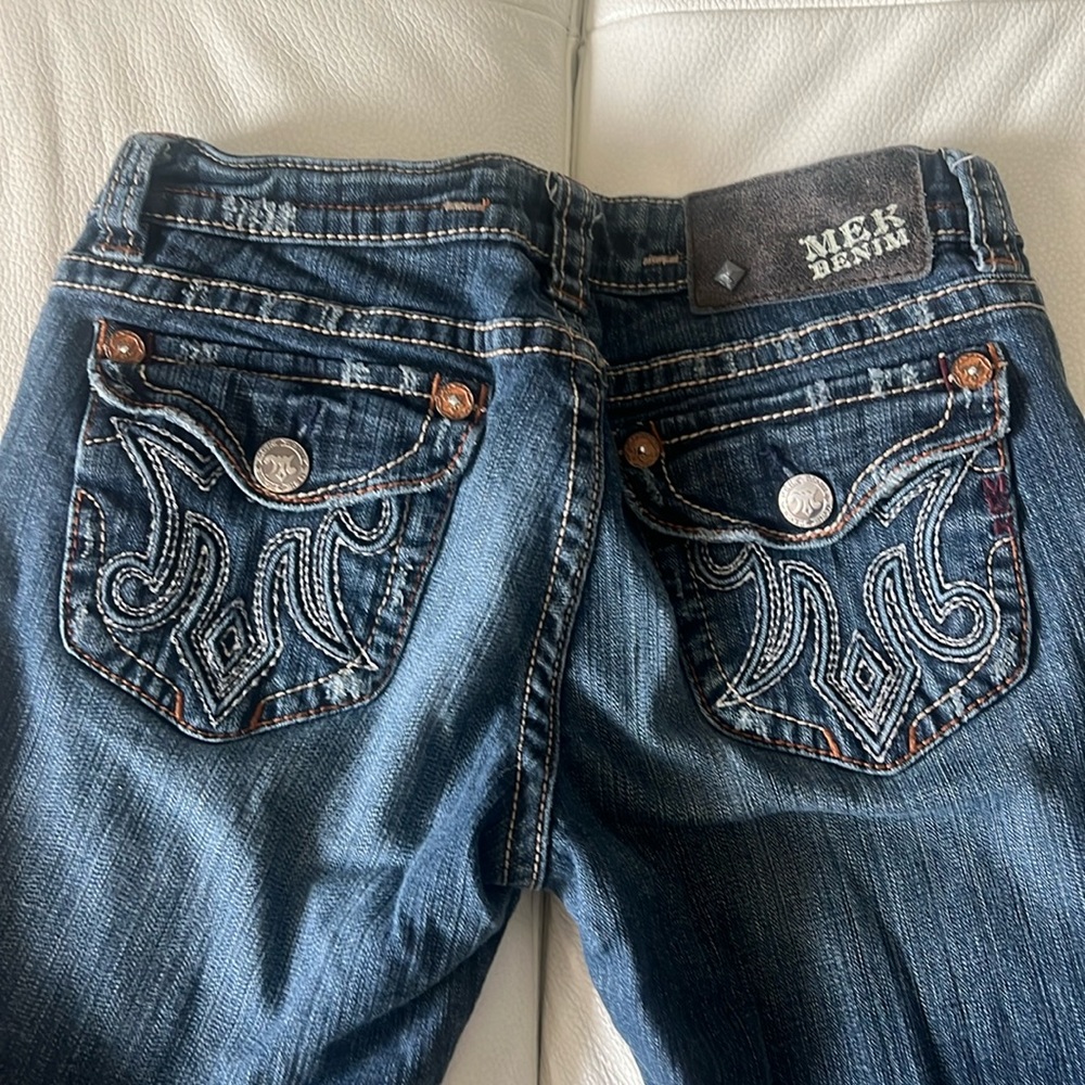 Mek Denim Cigarette Skinny Jeans With Zippers
